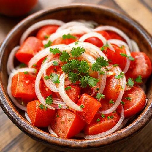 Classic Tomato and Onion Salad (Salata od rajčice i luka)
