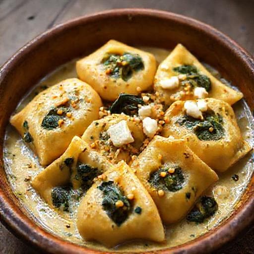 Štrukli with Spinach and Feta