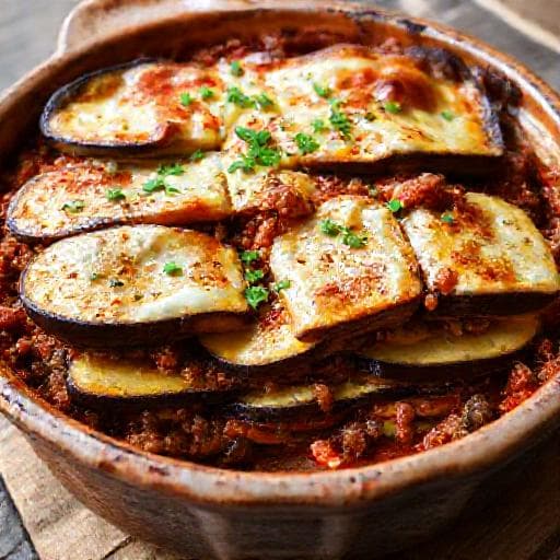 Traditional Moussaka with Eggplant