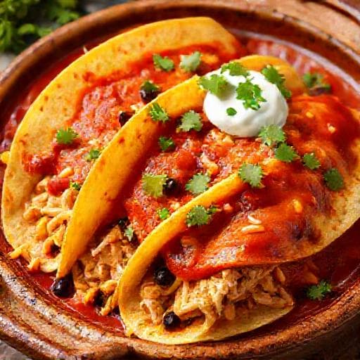 Spicy Chicken Enchilada Tortillas