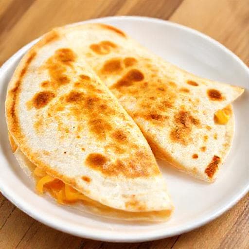 Quick Flour Tortilla Cheese Quesadilla