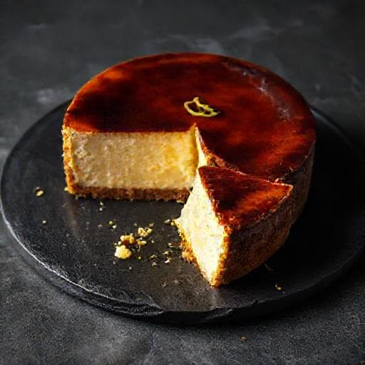 Basque Cheesecake with Lemon Zest