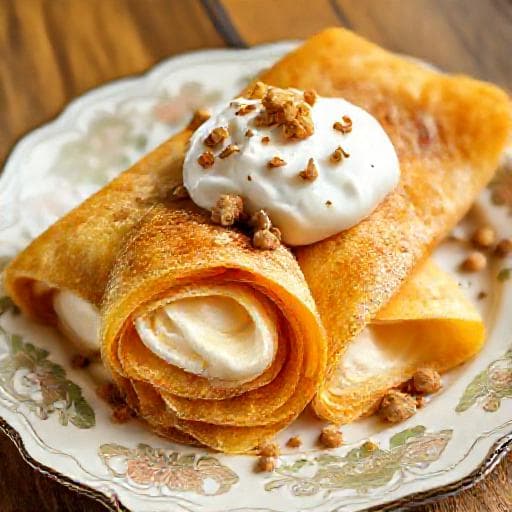 Hungarian Palacsinta with Sweet Cheese Filling