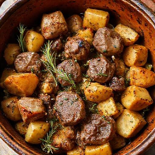 Pečena teletina s krumpirom na dalmatinski način