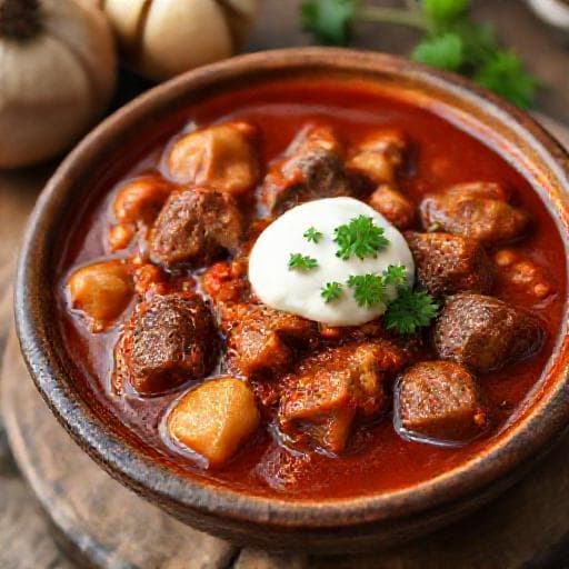 Traditional Goveđi gulaš (Beef Goulash)