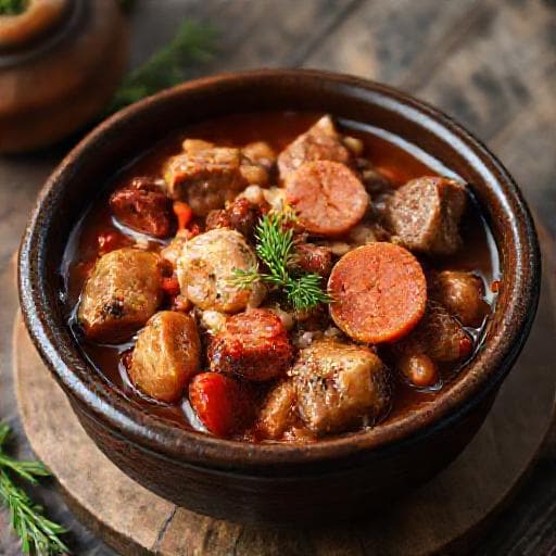 Čobanac with Smoked Sausage