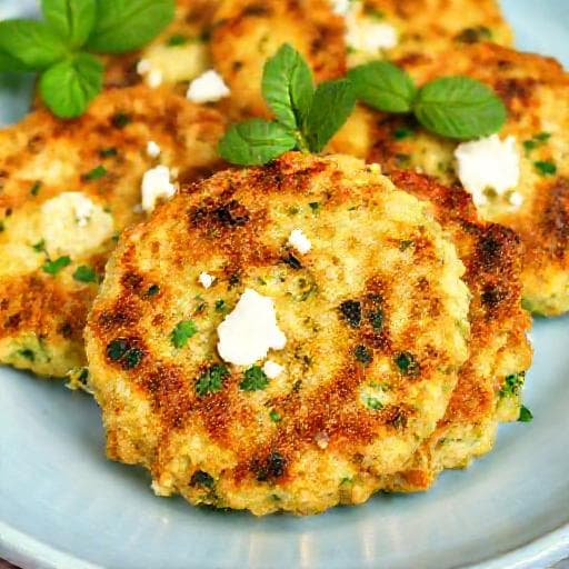 Zucchini Fritters with Feta and Mint (Mediterranean Twist)