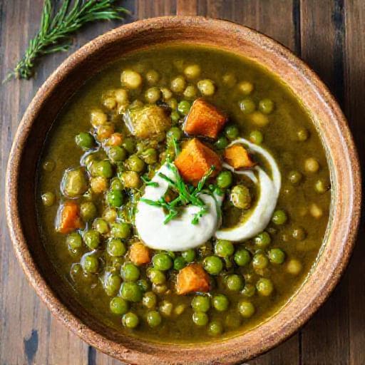 Varivo od Graška sa Zelenom Lećom (Pea and Green Lentil Stew)