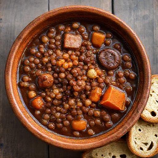 Varivo od Leće with Smoked Sausage