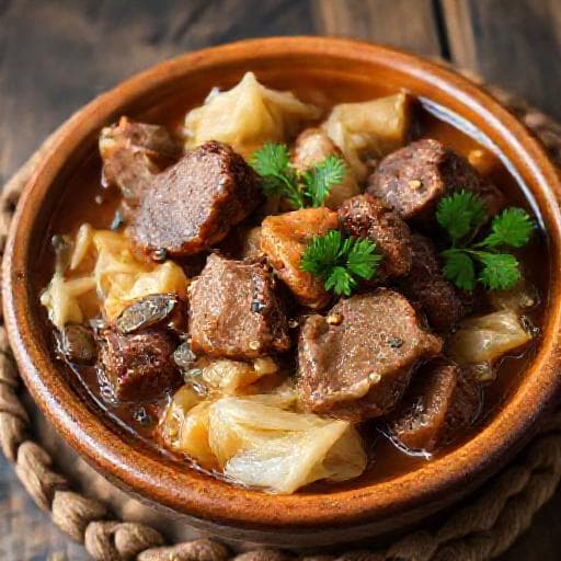 Kiseli kupus sa suhim mesom (Traditional)
