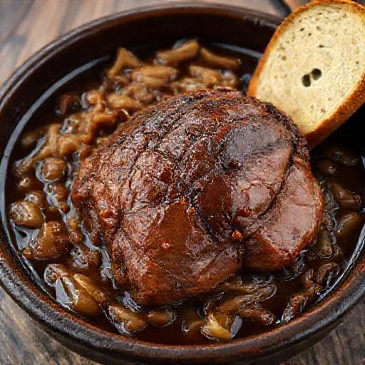 Buncek s Kiselim Zeljem na Pivski Osnovi (Beer-Braised)