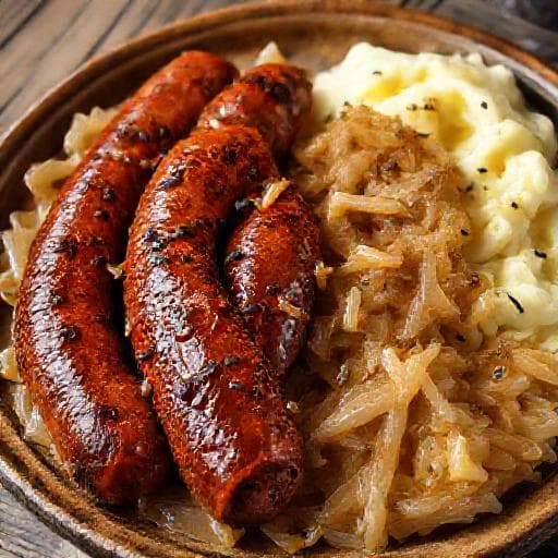 Traditional Krvavice s Kiselim Zeljem