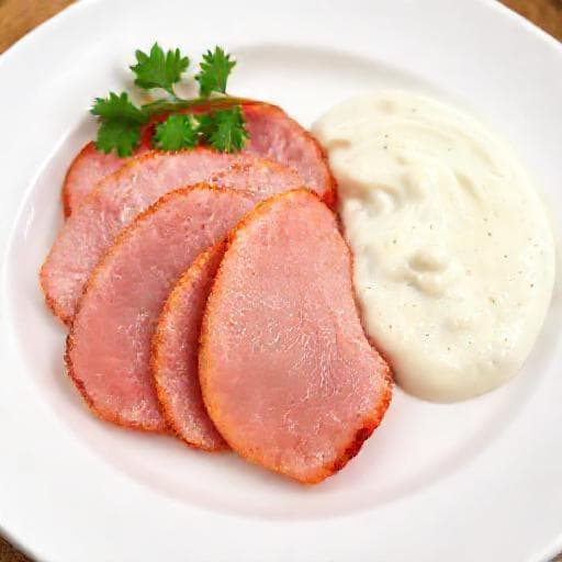 Traditional Kuhana Šunka s Hrenom (Cooked Ham with Horseradish)