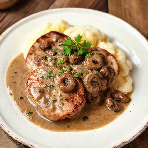 Svinjski lungić u umaku od gljiva (Pork Tenderloin with Mushroom Sauce - Classic)