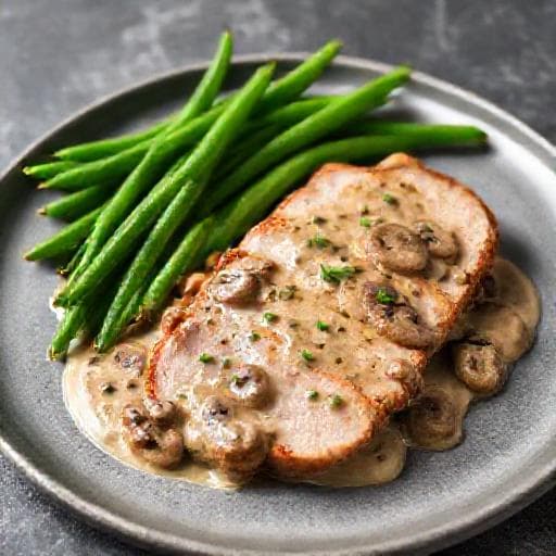 Quick Svinjski lungić u umaku od gljiva (Speedy Pork Tenderloin with Mushroom Sauce)