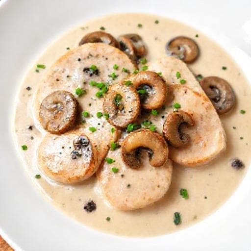 Quick Veal Medallions with Creamy Mushroom Sauce