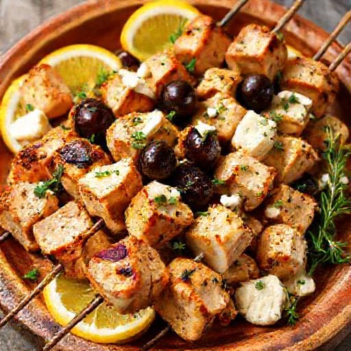Mediterranean Lemon-Herb Pileći Ražnjići