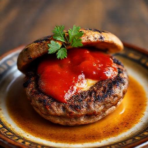 Punjena Pljeskavica with Smoked Paprika and Ajvar