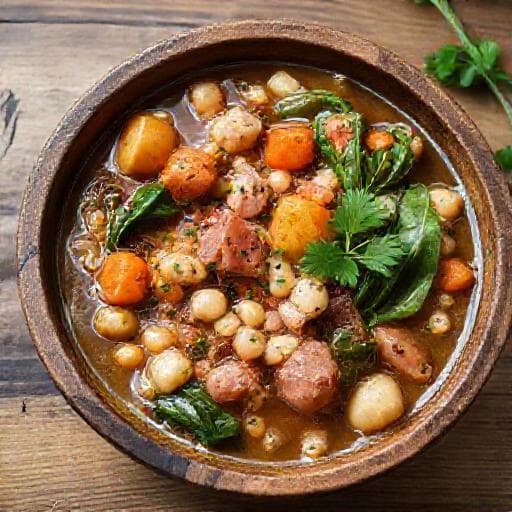 Istarska Maneštra with Seasonal Greens