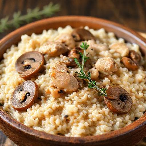 Mushroom and Chicken Risotto
