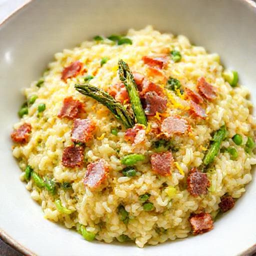 Asparagus Risotto with Lemon and Prosciutto
