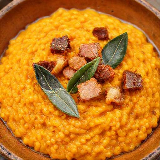 Pumpkin Risotto with Pancetta and Sage