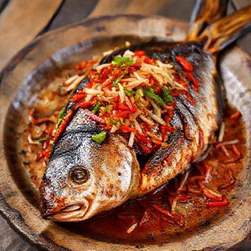 Ikan Bakar Sambal Matah (Grilled Fish with Raw Sambal)