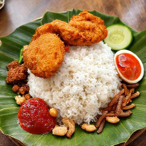Nasi Lemak Ayam Goreng Berempah (Classic)