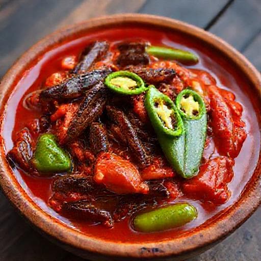 Sambal Tumis Ikan Bilis with Petai