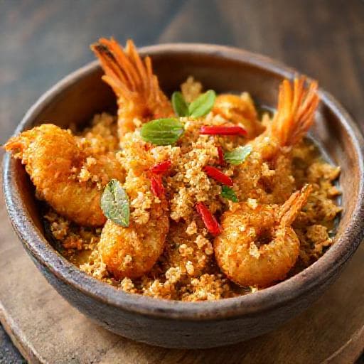 Spicy Udang Nestum with Cereal