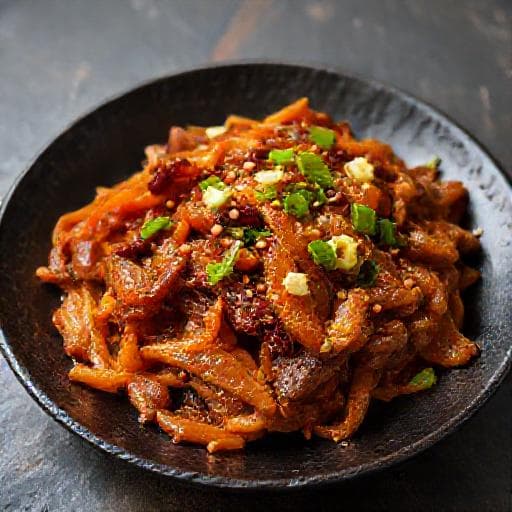 Daging Goreng Kunyit Pedas Manis (Spicy Sweet Turmeric Beef)