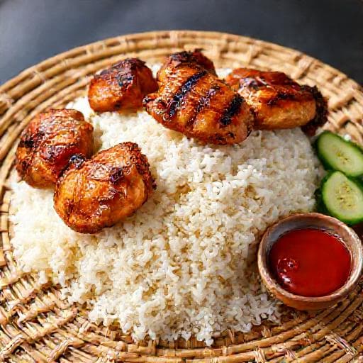Nasi Ayam Panggang (Classic Grilled Chicken Rice)