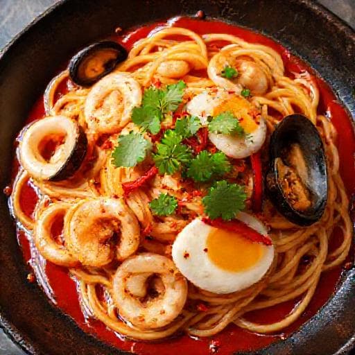 Spicy Seafood Kuey Teow Goreng