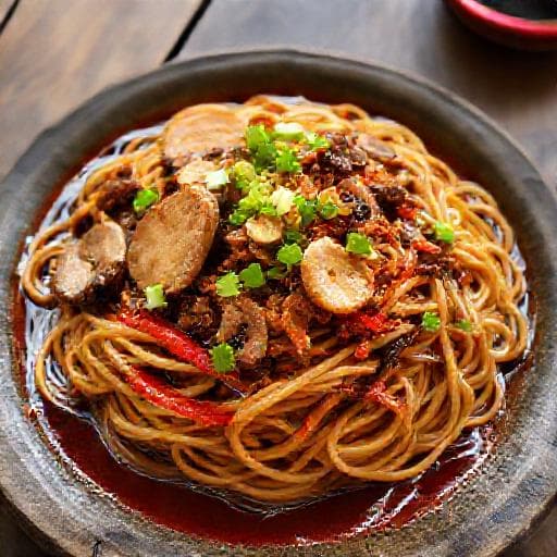 Dry Pan Mee with Chili Oil