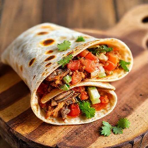 Spicy Sardine Roti Wrap (Fusion Twist)