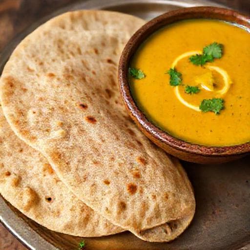 Classic Chapati with Dal Tadka