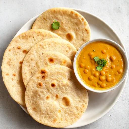 Quick Chapati with Simple Lentil Curry