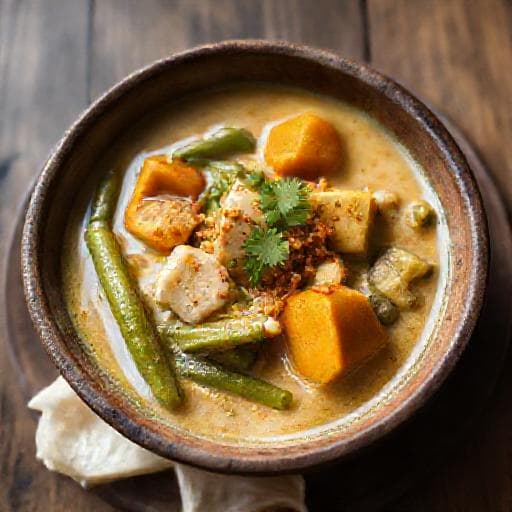 Lontong Kuah Lodeh Tradisional