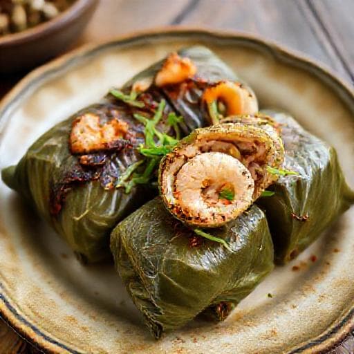 Otak-Otak with Prawns and Kaffir Lime