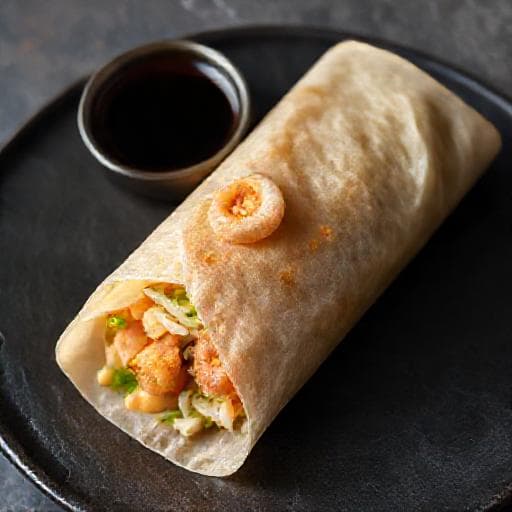 Popia Basah with Shrimp and Peanut Filling