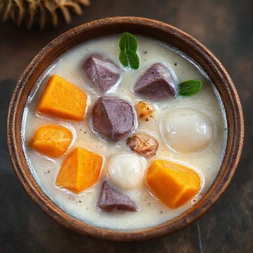 Bubur Cha Cha with Durian