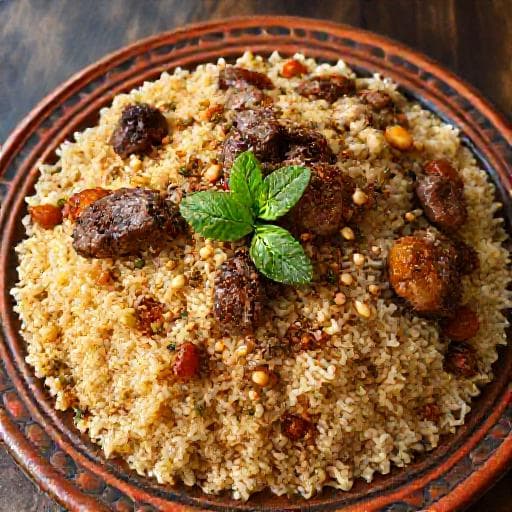 Nasi Arab Kabsa with Spiced Lamb and Apricots