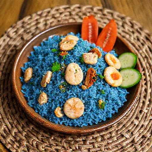 Nasi Goreng Kerabu (Classic Blue Rice Fried Rice)