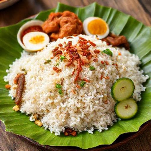 Classic Nasi Lemak Kukus
