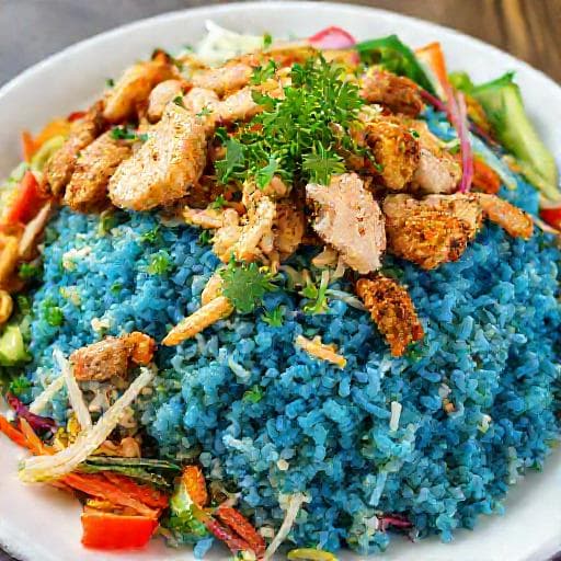 Nasi Kerabu (Blue Rice)