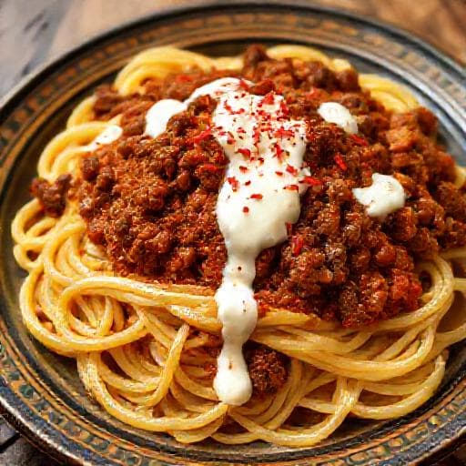 Classic Turkish Pasta with Minced Meat and Yogurt (Kıymalı Makarna)
