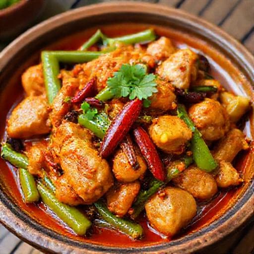 Ayam Masak Cili Kering with Petai (Regional Twist)