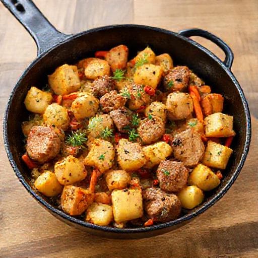 Quick Pork and Potato Skillet