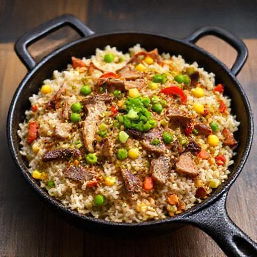 Quick Pork and Rice Skillet
