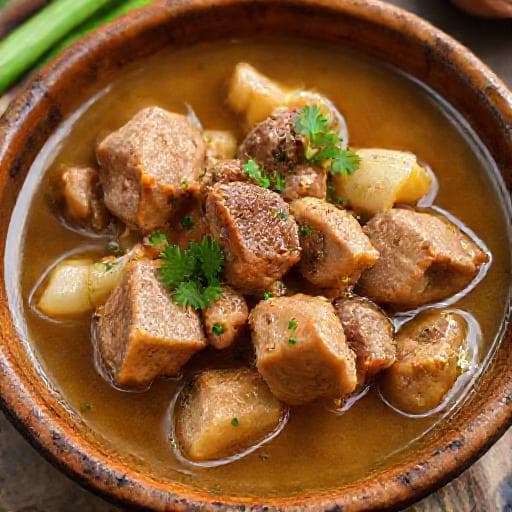 Traditional Bulgarian Pork with Leeks (Свинско с праз)